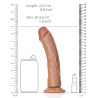 Real Rock Ultra Skin Gode réaliste Ventouse Curved RealRock 20 x 4.6cm Latino